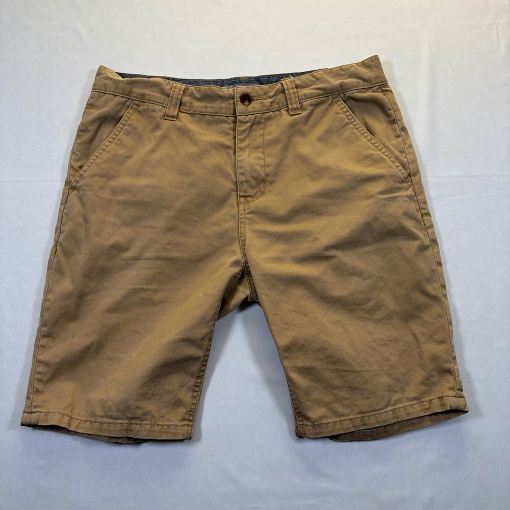 Charles and a Half Mens Tan Khaki Chino Shorts Cotton Twill Size 31